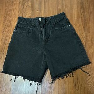 Cotton on black relaxed denim shorts